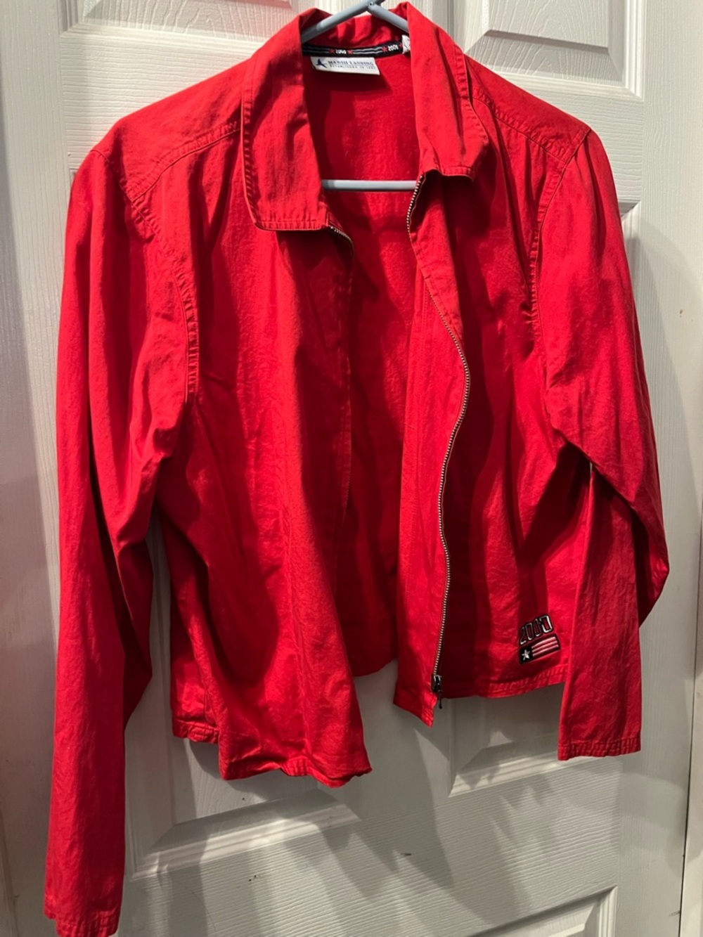 Marsh Landing Bright Red Tee with Logo Tag